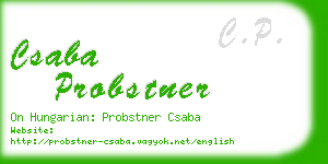 csaba probstner business card